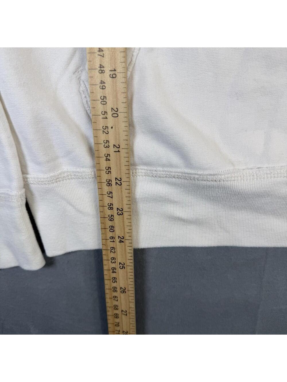 VTG Hollister Hoodie Mens Large White Surf Team Graphic Pullover Sweatshirt Y2K - Picture 6 of 9